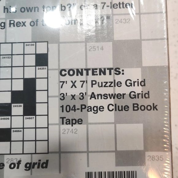 World's Largest Crossword Puzzle 49 Square Foot #1202 Herbco 7x7" New Unopened - Picture 3 of 6